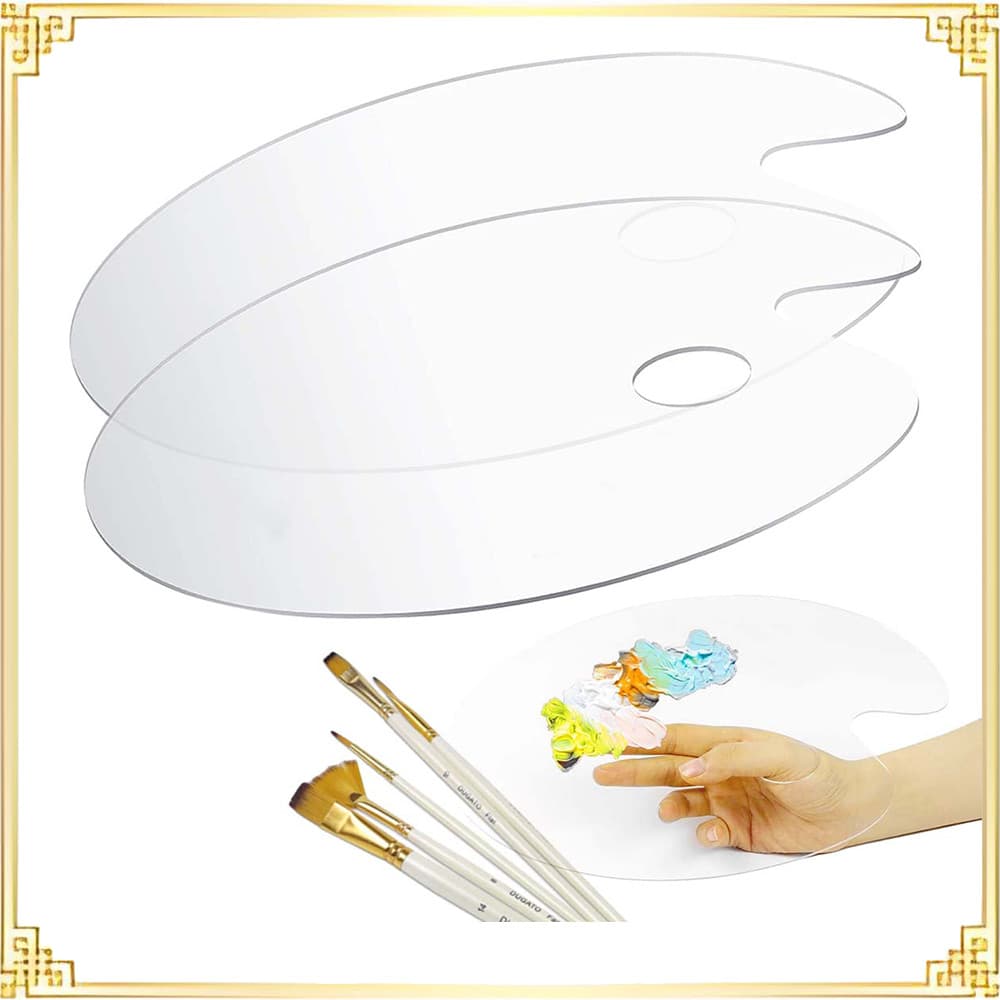 2 paletas de tinta transparentes (única 20X30cm) filme plástico de Material acrílico