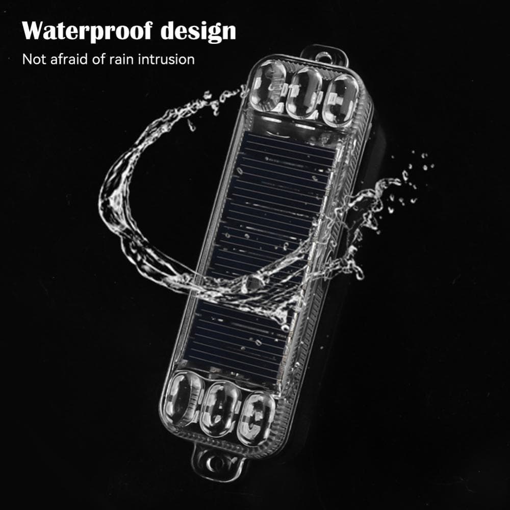 TKEY 1Pc Mortorcycle Energia Solar LED Luz De Advertência Noite Passeio Traseira Anti-Estroboscópica Para Motocicleta Ve