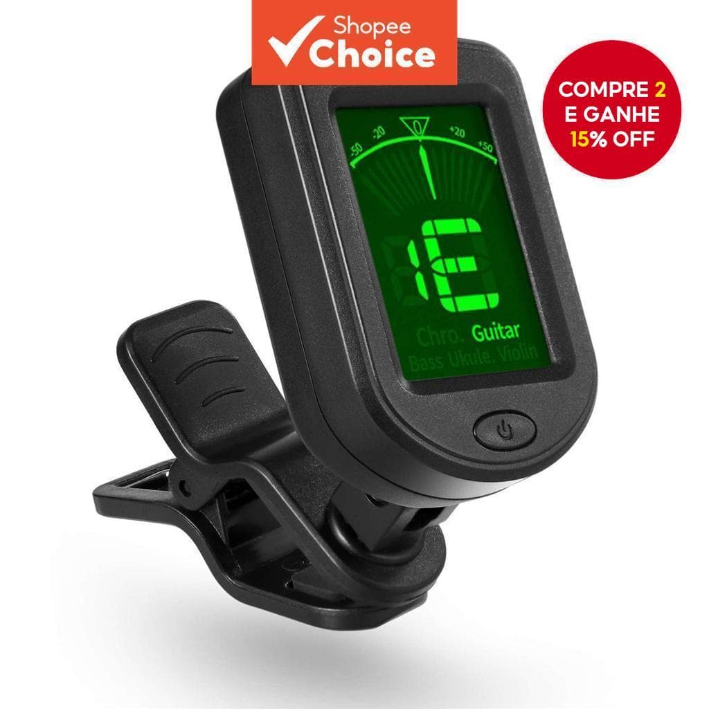 Afinador Clipado Miwayer | Para Baixo , Ukulele , Violino E Guitarra , Display LCD Digital Presente De Música Festiva Pe