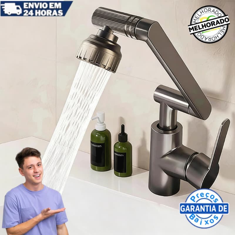 1080 ° Torneira De Braço Robótico Para Cozinha Chuveiro À Prova De Respingos Banheiro Do Aerador Dois Modos