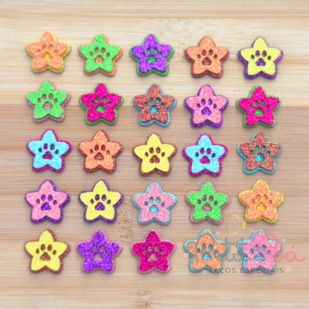 ADESIVO PET PATINHA ESTRELA - BANHO E TOSA (20 UNIDADES)