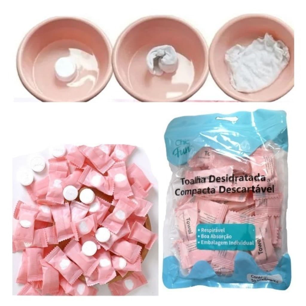 Toalha Desidratada Descartavel 50/100/150/200 unidades
