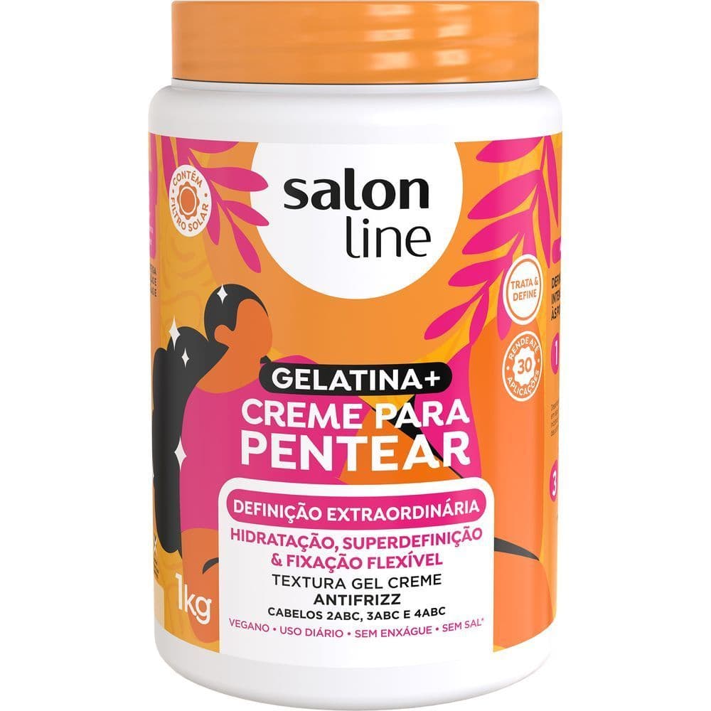 Creme De Pentear Gelatina Salon Line Definição Extraordinária 1Kg