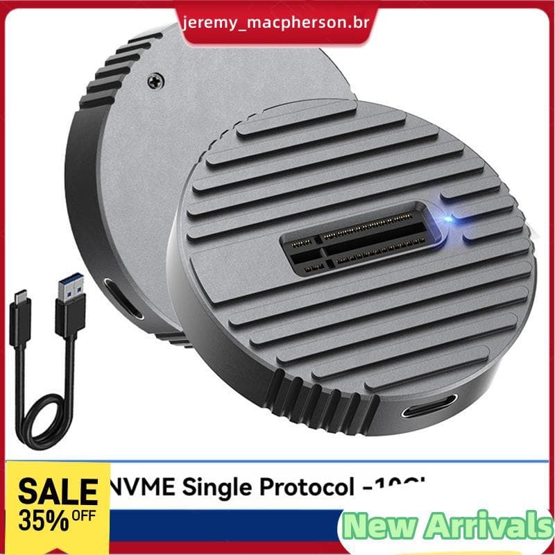Estação De Acoplamento De Disco Rígido SSD Externo Protocolo NVMe 10Gbps USB-C Base Móvel