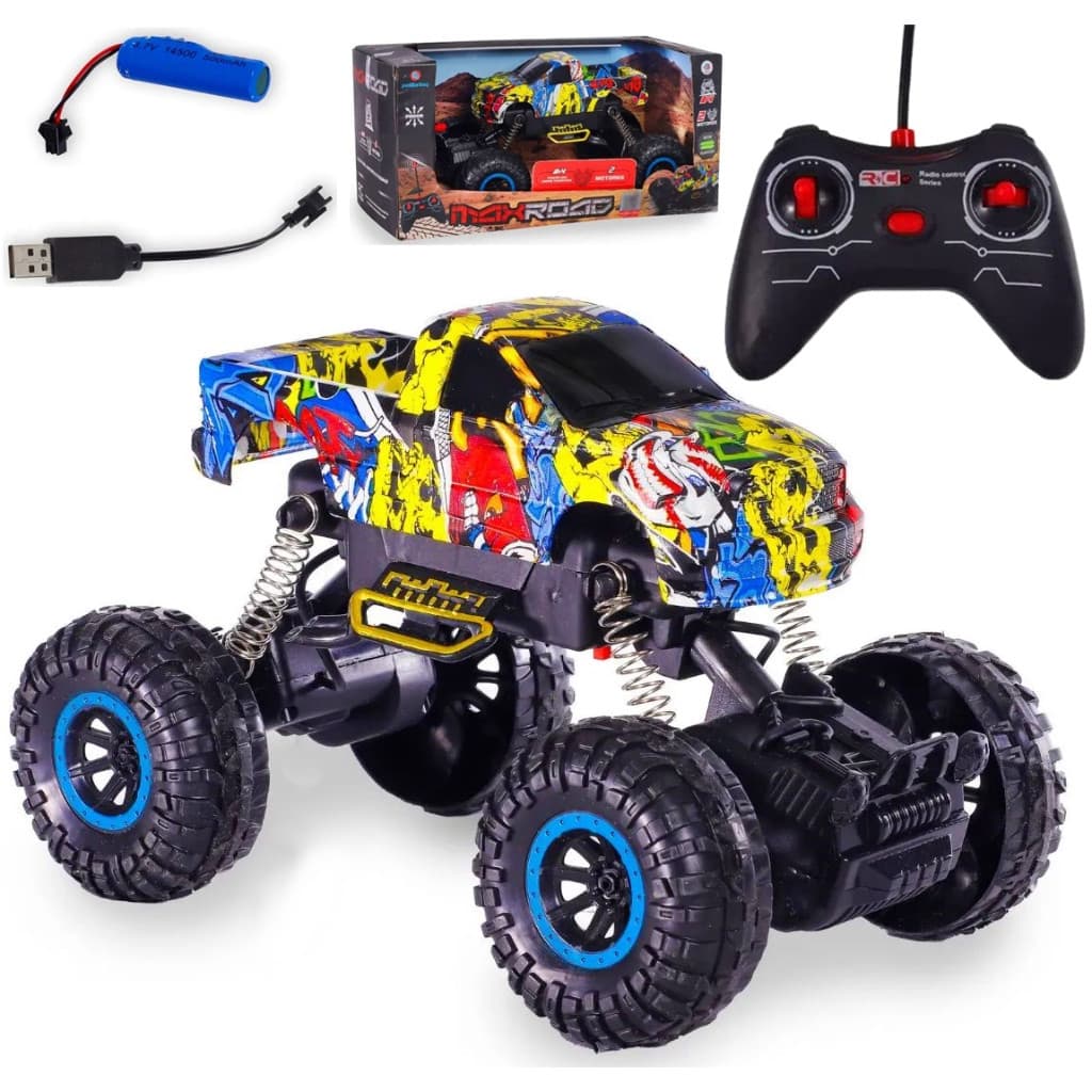 Carrinho De Controle Remoto Jeep Pickup Max Road Recarregável !