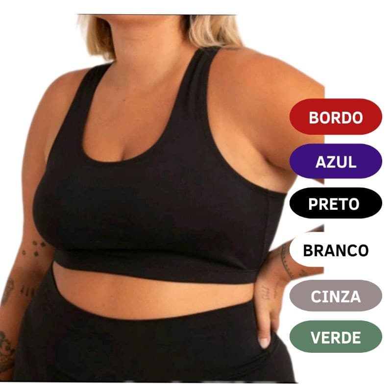 Top Feminino Plus Size Cropped Academia G1 G2 G3 G4 G5