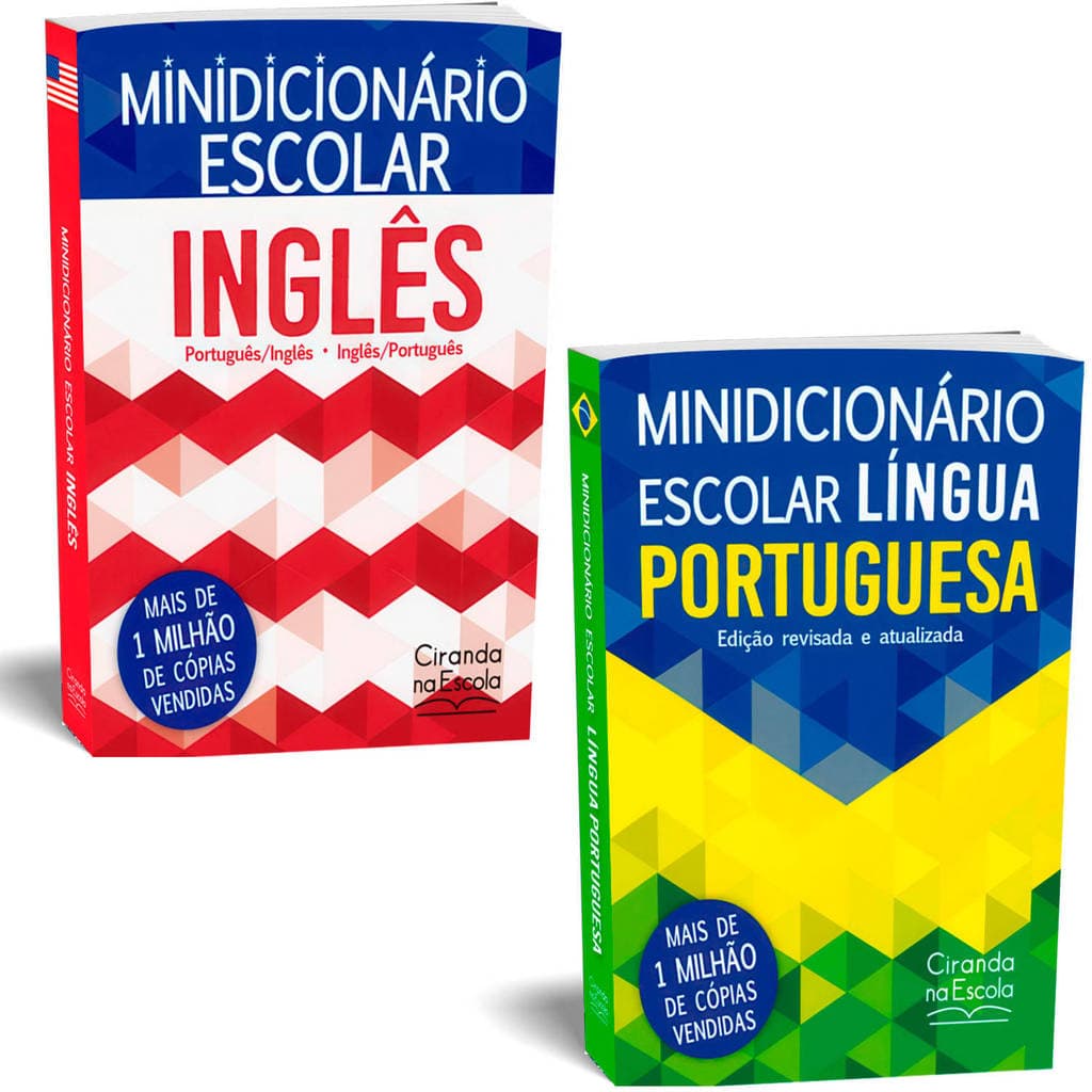 Kit Minidicionário Escolar Português e Inglês | Ciranda Cultural