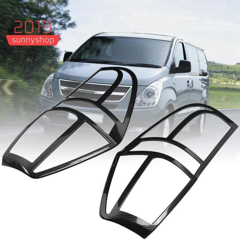 [Bestseller S] Car Fibra De Carbono ABS Lanterna Traseira Tampa Da Lâmpada Guarnição Serve Para GRAND STAREX H1 2019