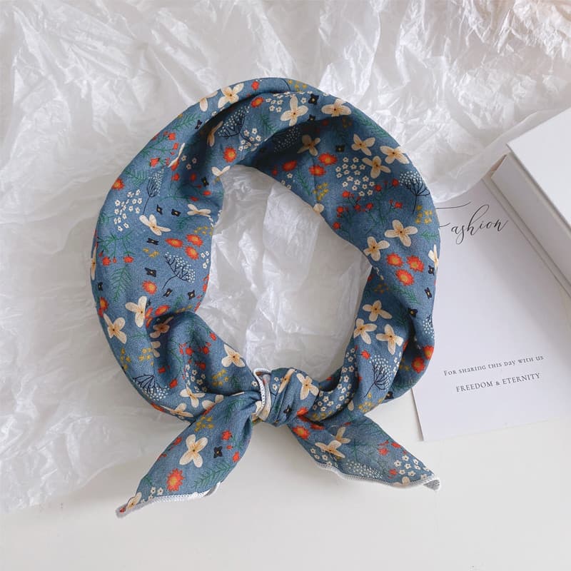 Japonês coreano estilo Preppy algodão respirável lenço quadrado Retro arte algodão lenço de seda estudante cachecol cria