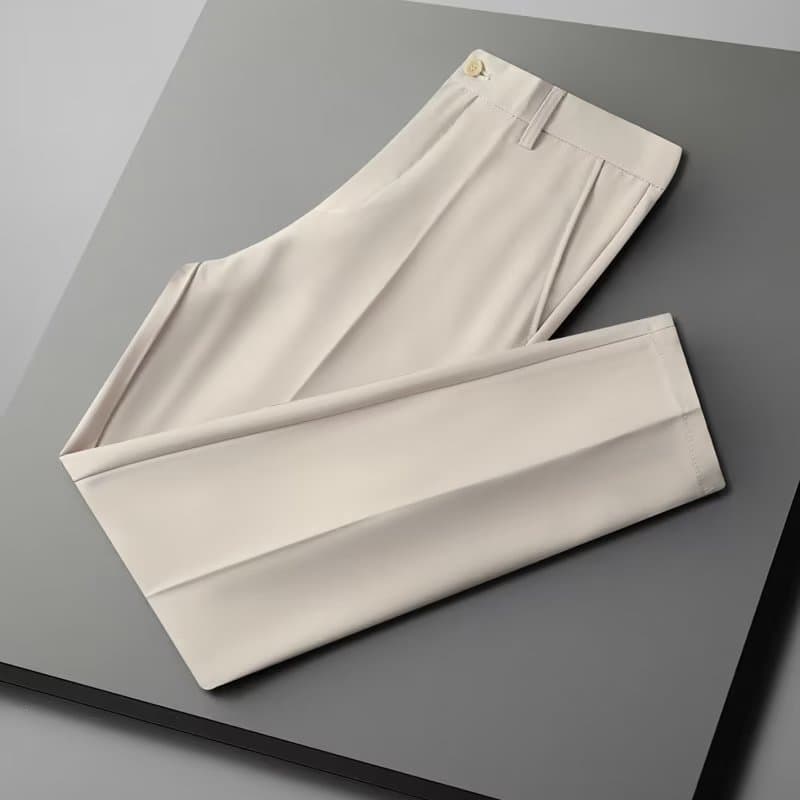 Calças de terno Casual de negócios leves homens verão estilo fino cor sólida High-End Drape magro-ajuste pés pequenos ca