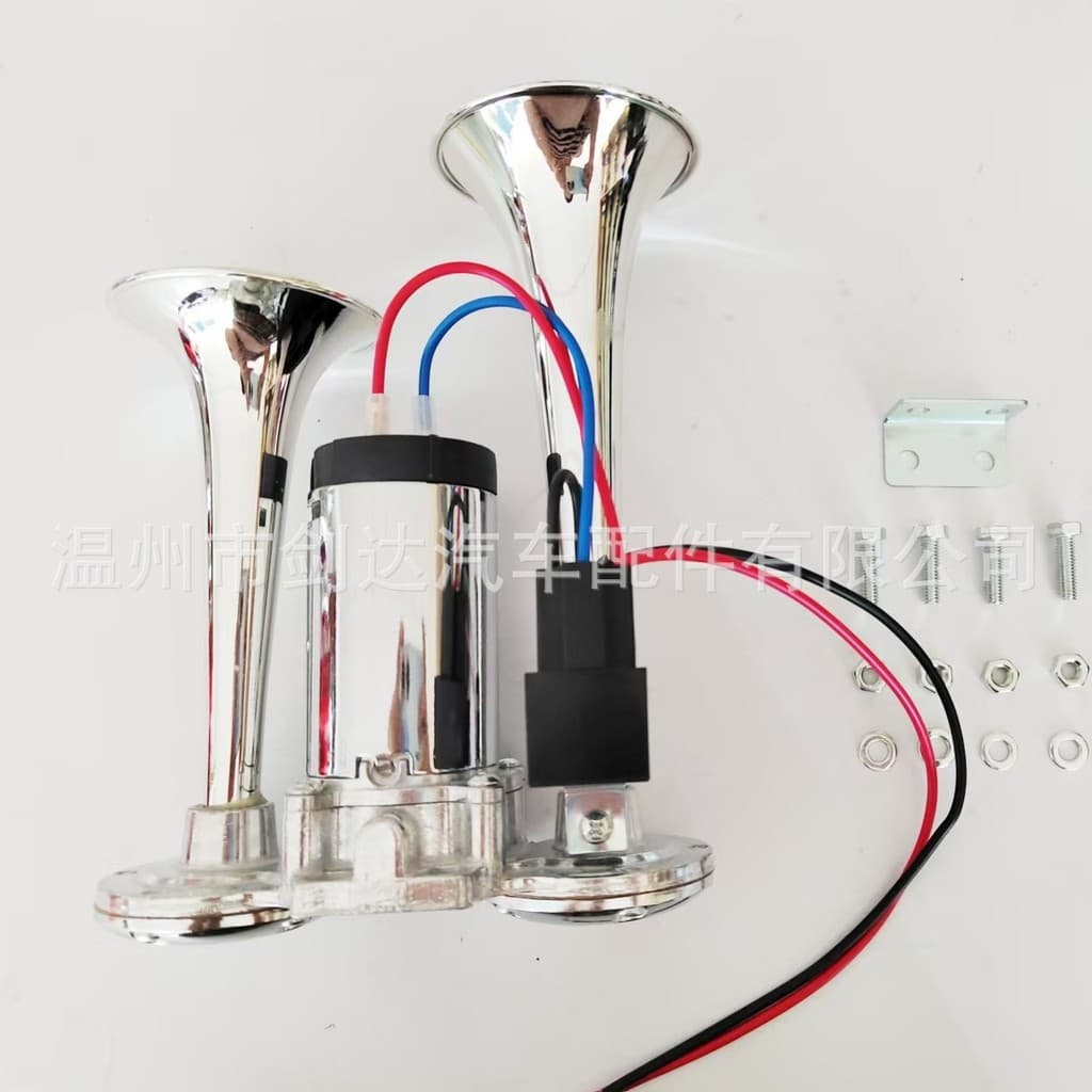 Ar Elétrico Integrado 12V 24V Super Alto 135 Decibéis Modificado para Carro Caminhão Motocicleta Universal