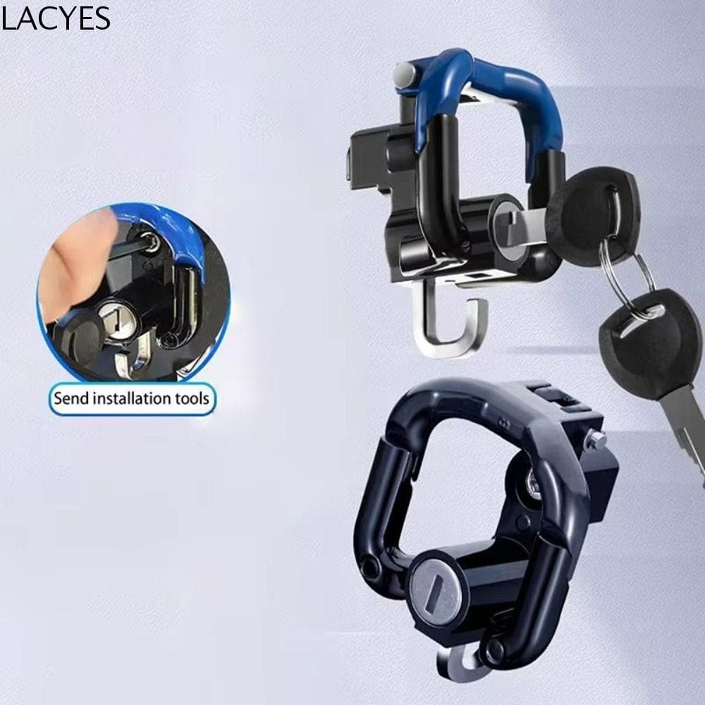 LACYES Suporte De Capacete , Gancho Duplo , Trava De Segurança Para De Motocicleta , Duas Chaves , Cabide Liga De Alumín