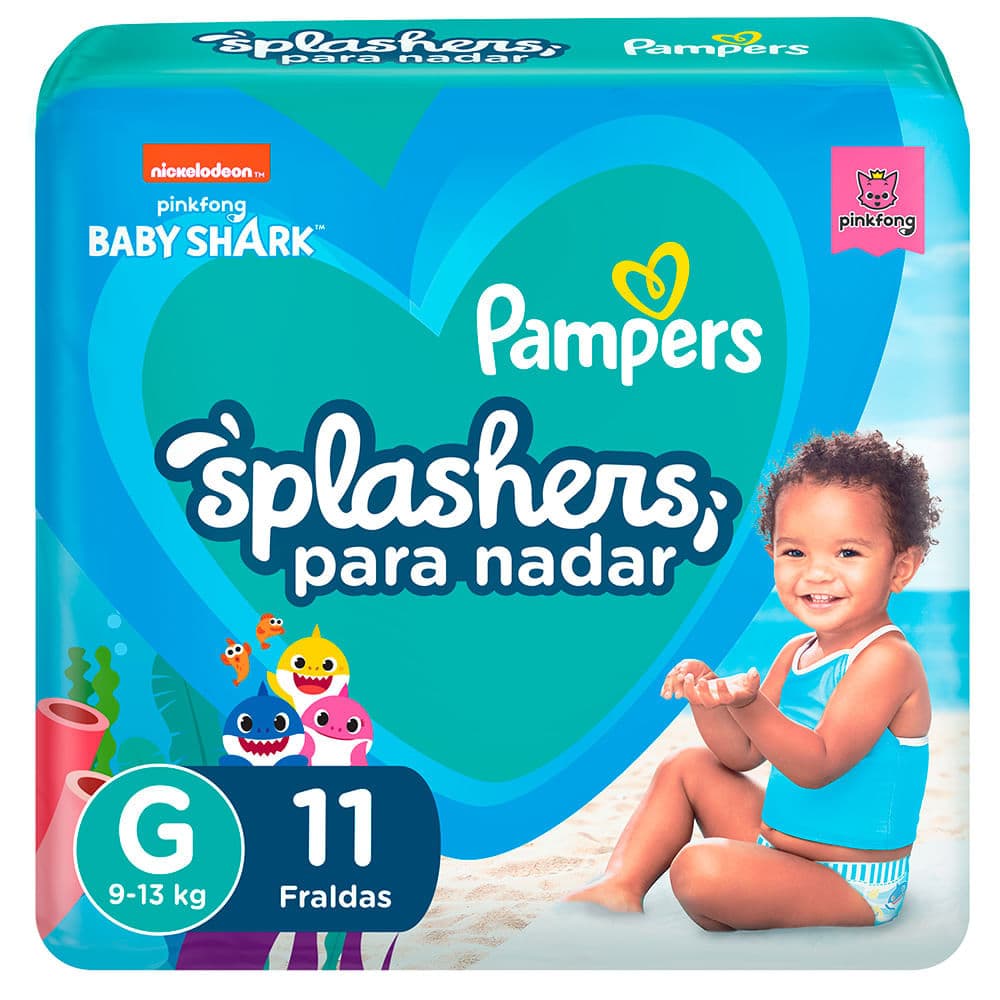 Fralda Descartável Pampers Splashers Piscina M/G 11 Unidades