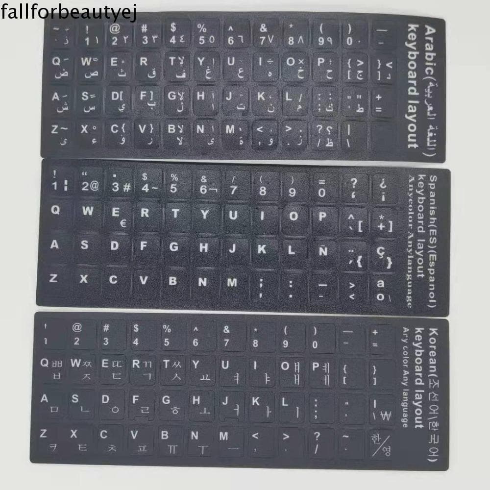FALLFORBEAUTYEJ Teclado Adesivos Alfabeto Layout Russo Japonês Portátil PC Não Degomagem Botão