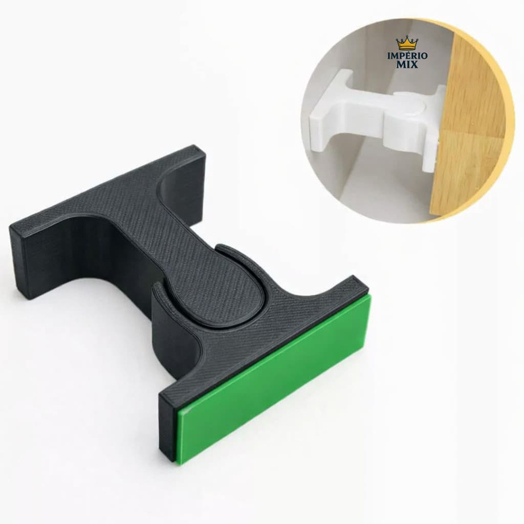 Trava Porta Adesiva Sem Furo Fixador Prendedor Porta Vidro Madeira