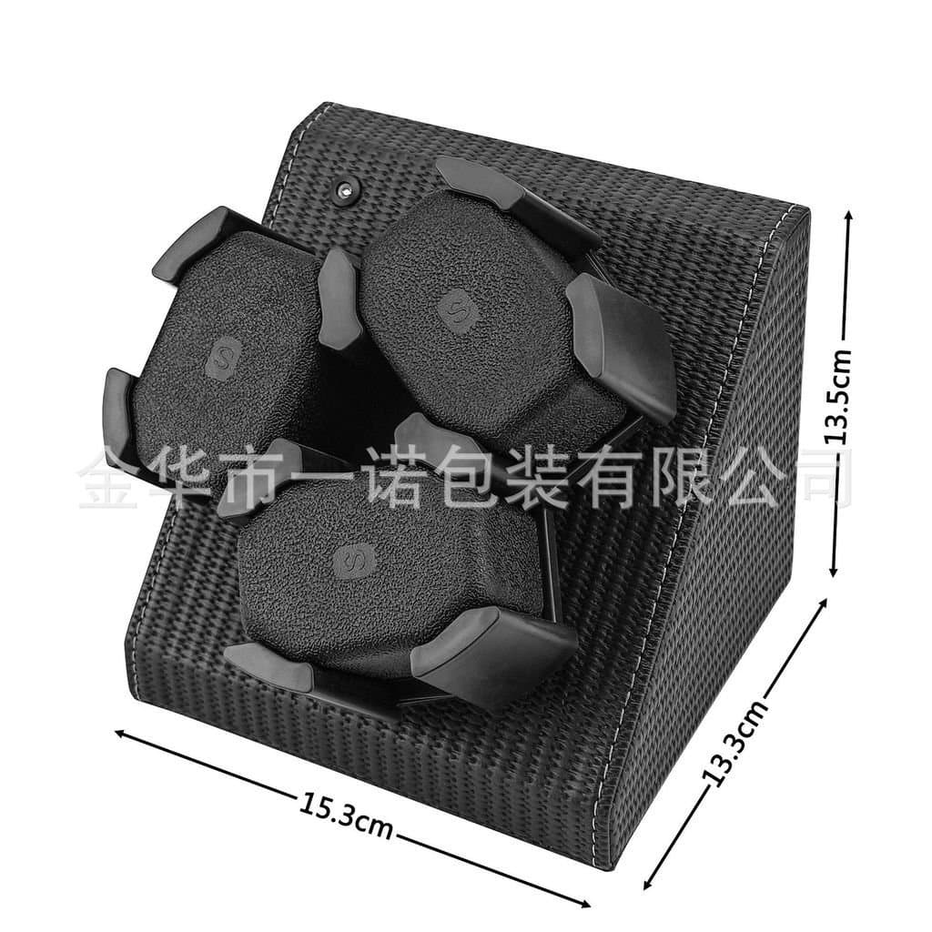 Em estoque, Caixa de Relógio Elétrica Silenciosa Ativa, Enrolador de Relógio Mecânico Automático de 3 Posições, Couro de