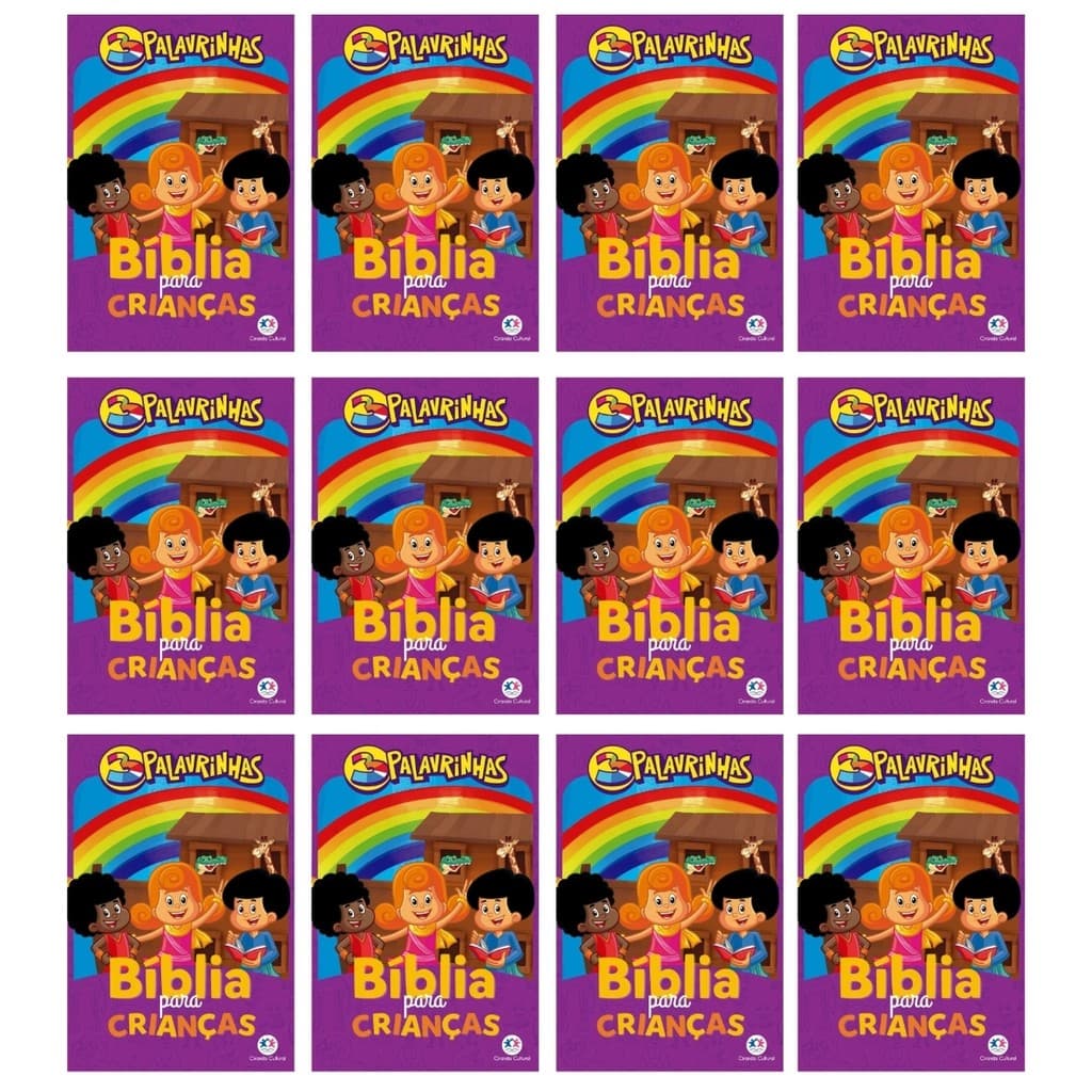Kit 20 Bíblias Para Crianças 3 Palavrinhas Brochura - Ciranda Cultural
