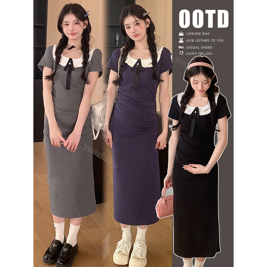 Roupa de maternidade estilo verão 2026 novo estilo vestido de verão verão na moda mãe gravidez usar vestido estilo ocide