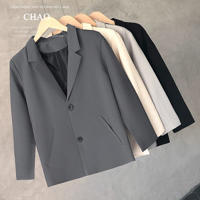 Roupas de outono meninos Casual terno jaqueta versão coreana na moda luz estilo maduro All-Match estilo Hong Kong ins ru