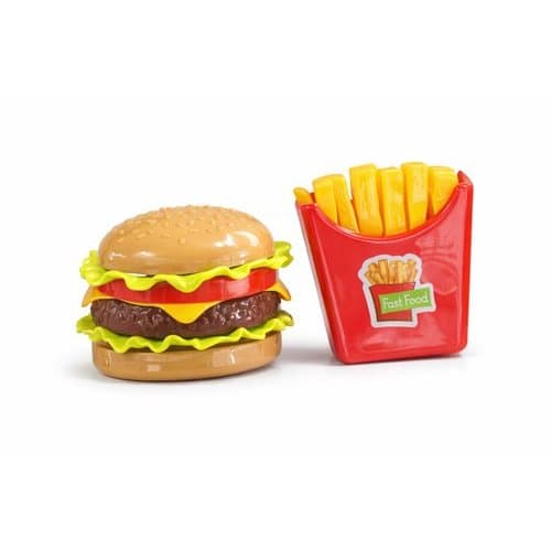 Kit Comidinha Infantil Brinquedo Hambúrguer Batata Lanche Cozinha Diversao Educativa