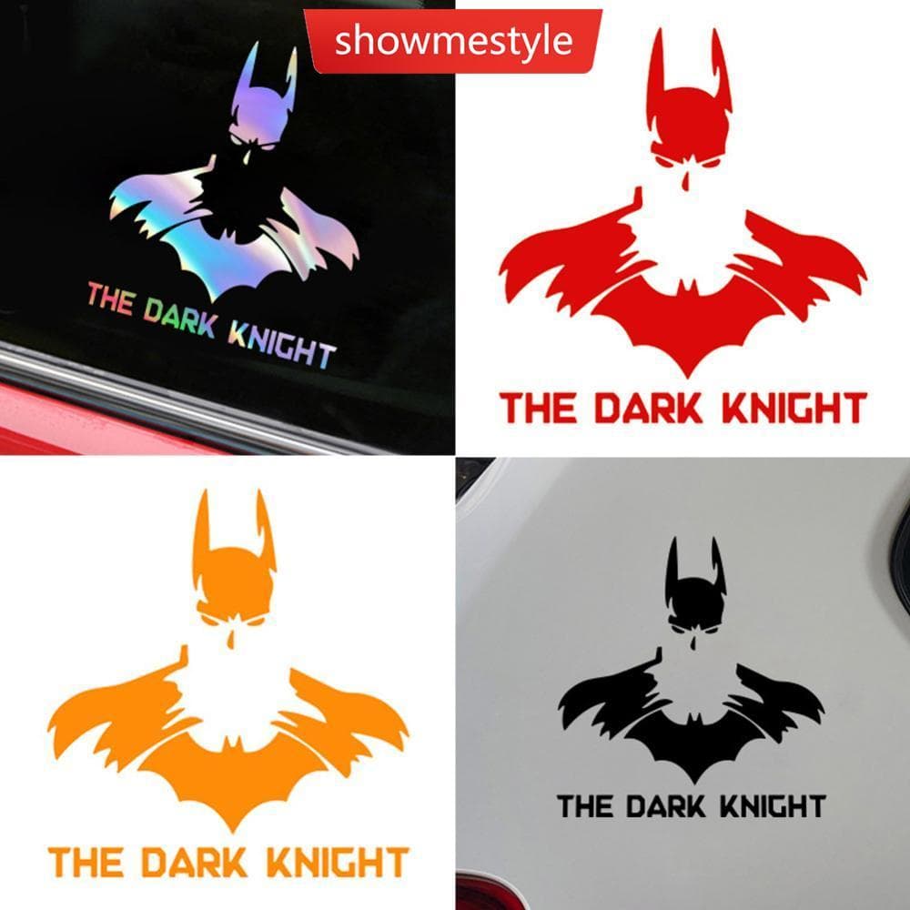 SMS 1Pc Cabeça Frontal Da Motocicleta Batman Janela Adesivo Estilo Corpo Adesivos Morcego Reflexivo Decalque À Prova D'á