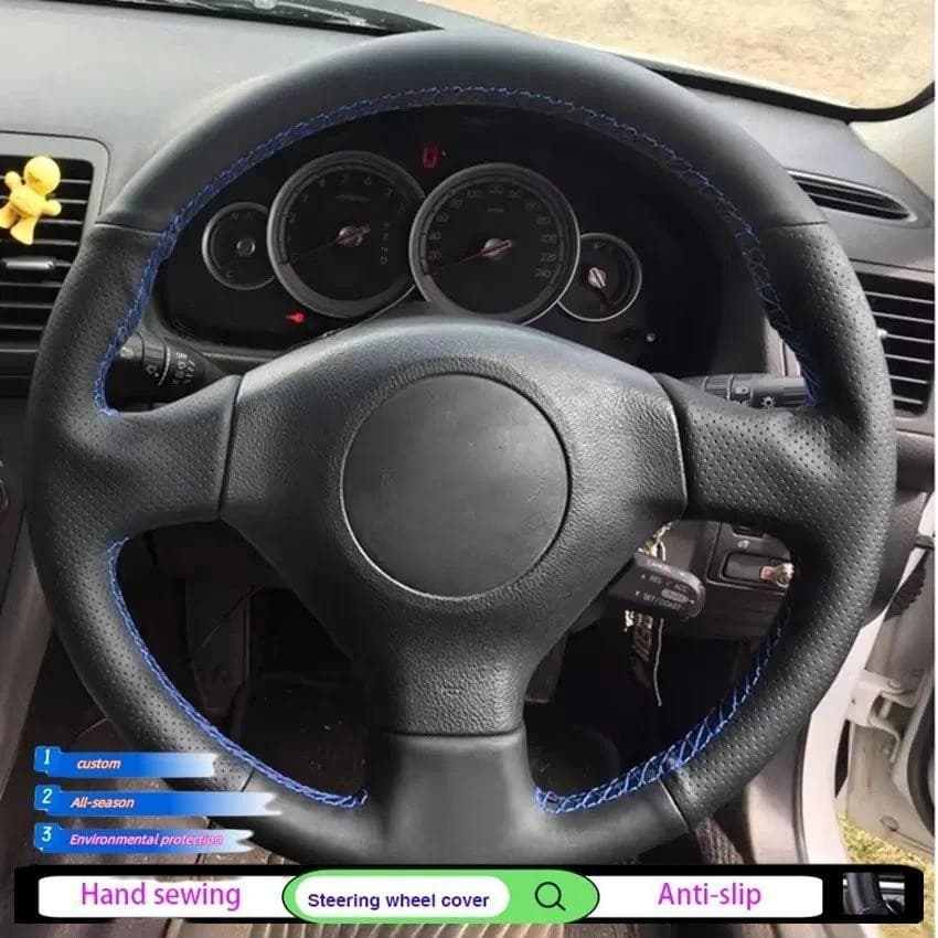 DIY Costurado À Mão Preto Couro Artificial Capa De Volante Do Carro Para Subaru Saab 9-2X 2005-2006 Legado Impreza 2004-