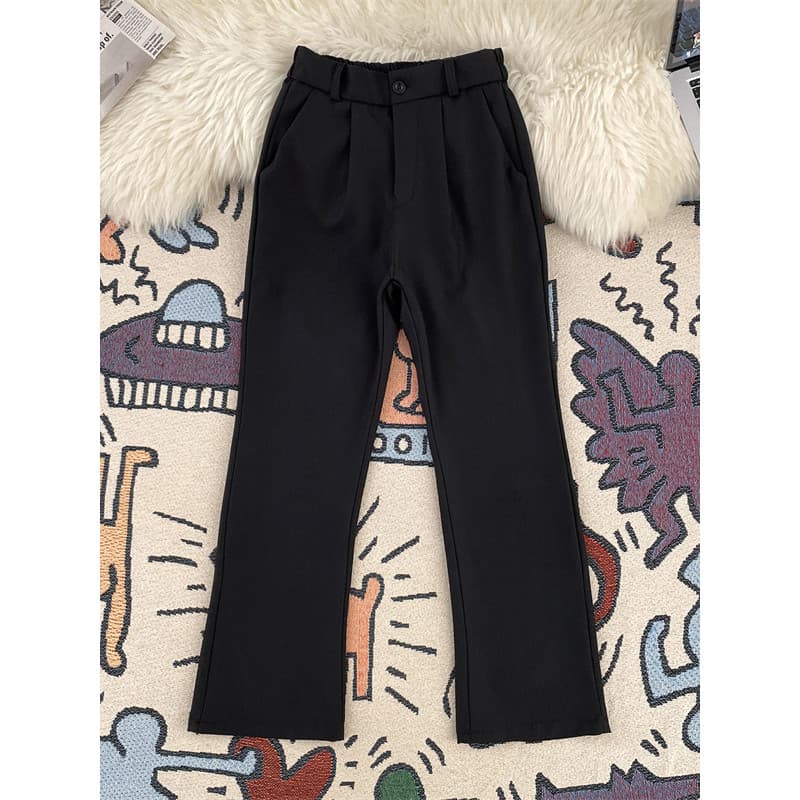 Calças pretas drapeadas masculinas verão reta cleanfit Micro comprimento calças masculinas High-End Casual terno calças