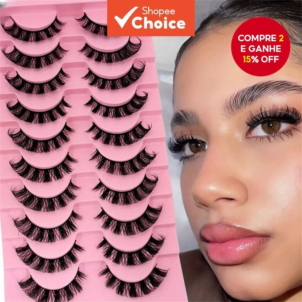 Cílios Postiços Estilo Russo 10 Pares , Mistura Macia E Fina Enrolada Em Dd , Olhos Dramáticos Volumosos