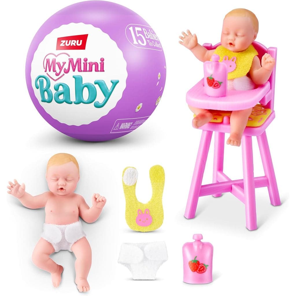 5 Surpresa Minha Série de Bebês Mini 2 por ZURU, Cápsula Misteriosa Colecionável, Brinquedo para Meninas, Bebê Miniatura