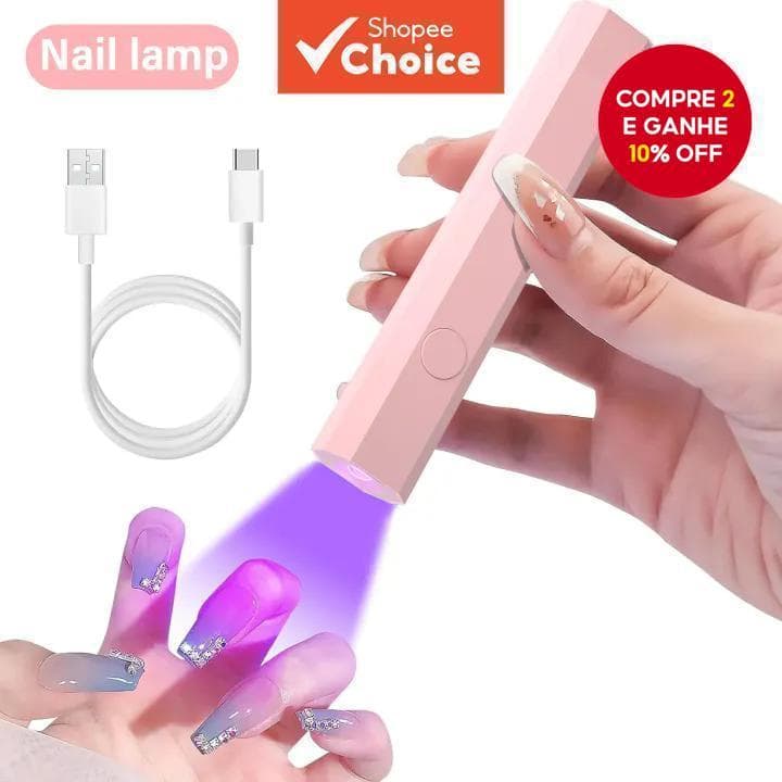 Mini Lâmpada Portátil Para Unhas , Todos Os Esmaltes Em Gel , Secagem Rápida , USB , Secador De UV , LED , Lanterna , Ca