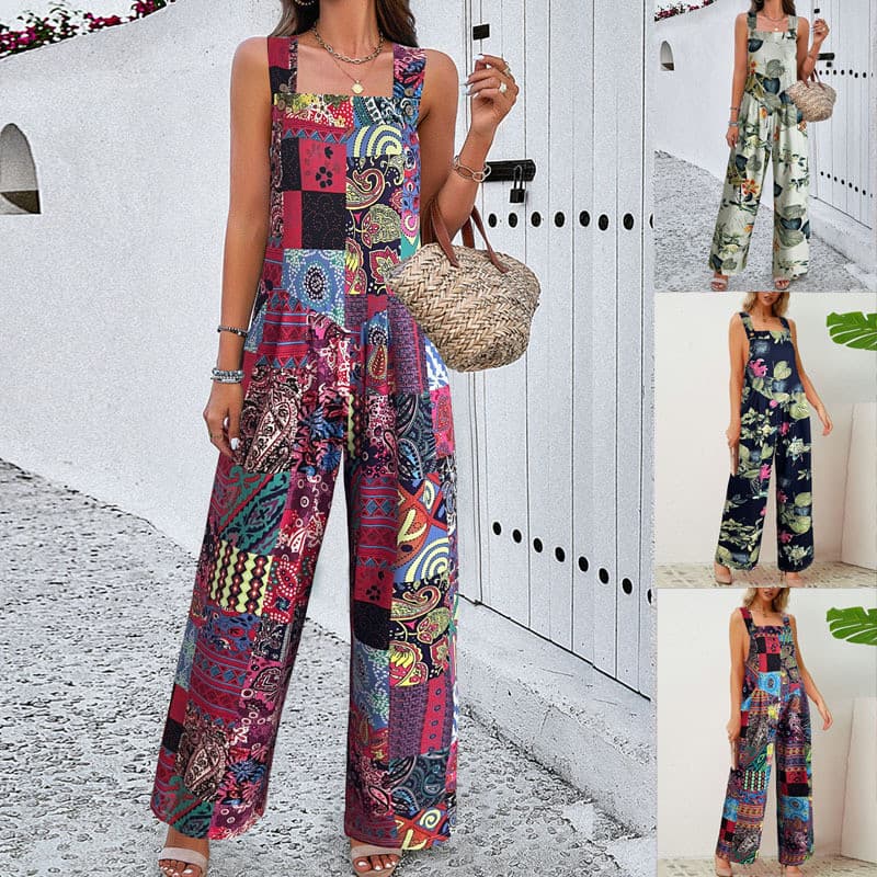 Macacão tipo estilingue de cor sólida elegante de verão