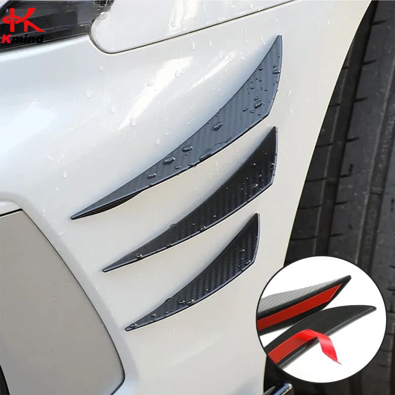 6 Pçs Universal Amortecedor Dianteiro Lábio Decoração Difusor Divisor Barbatanas Corpo Spoiler Canards Valence Queixo Ca