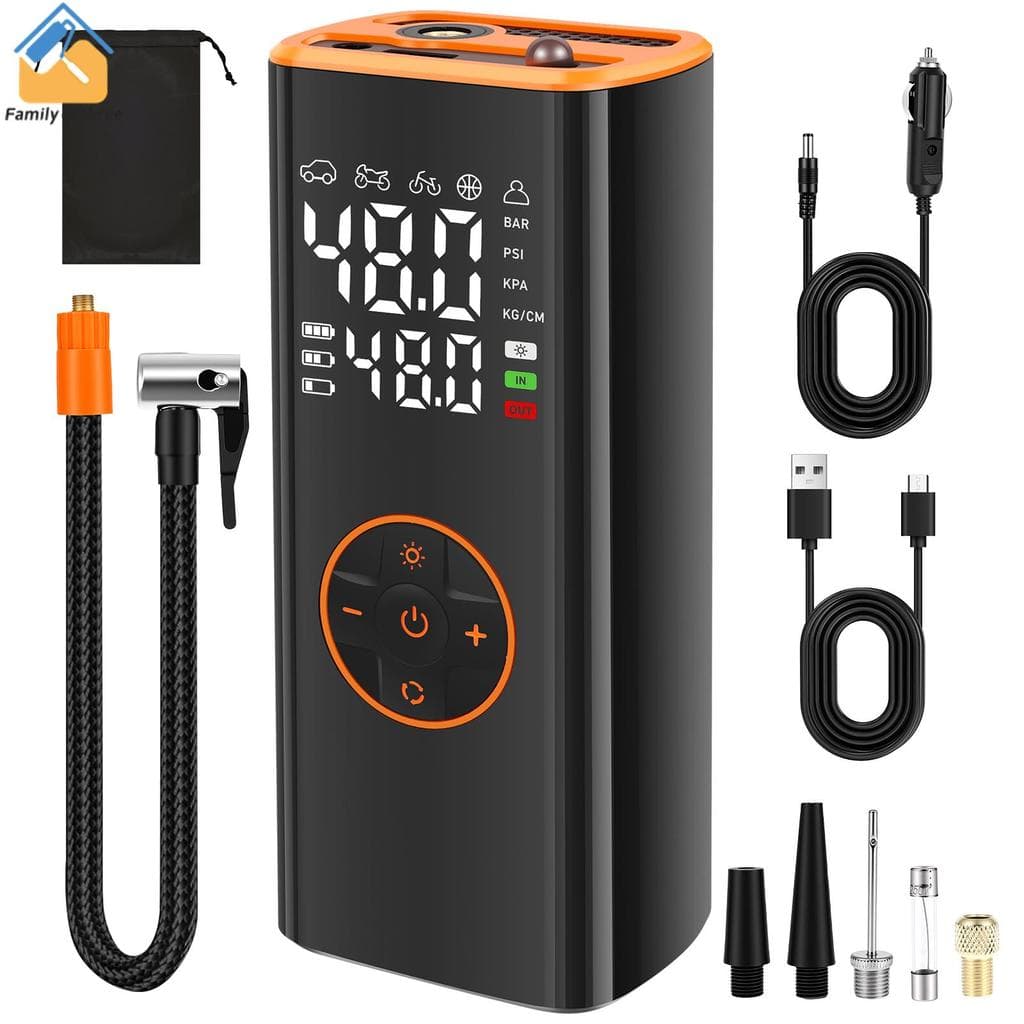 Inflador De Pneus De 150 PSI 6000mAh Recarregável Ar De Pneu De Carro Com Função De Desligamento Automático E Lanterna S