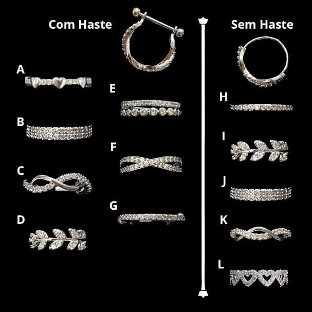 Piercing Conch em Aço Cirúrgico Inoxidável Banhado