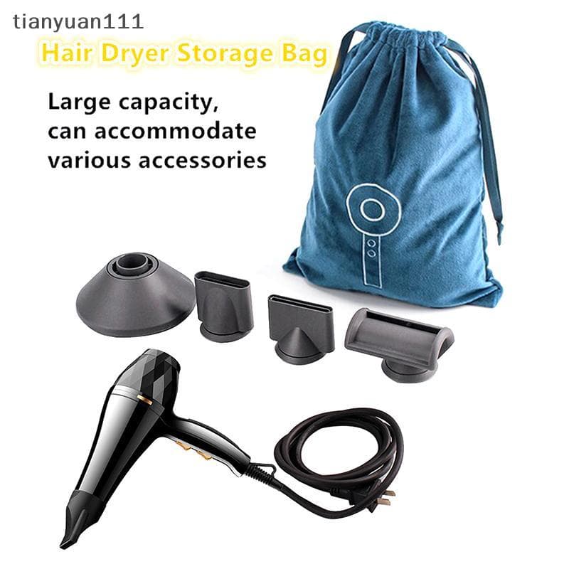 tianyuan111 Bolsa De Lona Para Secador De Cabelo Armazenamento Portátil Com Fecho De Cordão Flanela Multiuso Joias De Pa