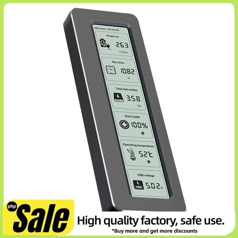 M2 NVMe Gabinete USB 3.2 Gen2 10Gbps PCIe SSD Caixa M . 2 Caso Monitoramento De Saúde Digital Inteligente