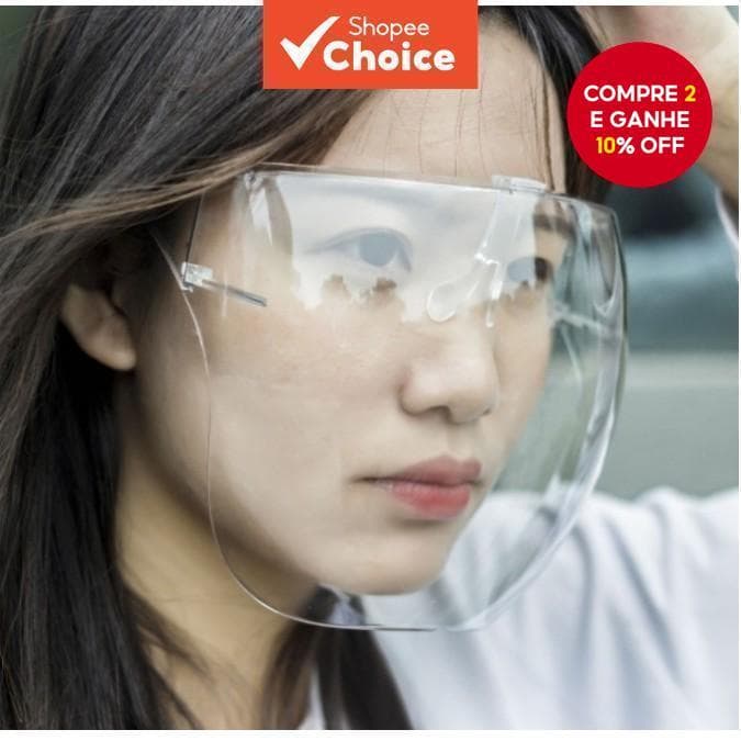Grande Protetor Facial Acrílico Para Os Olhos , Ideal Adultos , Bicicleta E Uso Diário , Várias Cores Gradientes Disponí