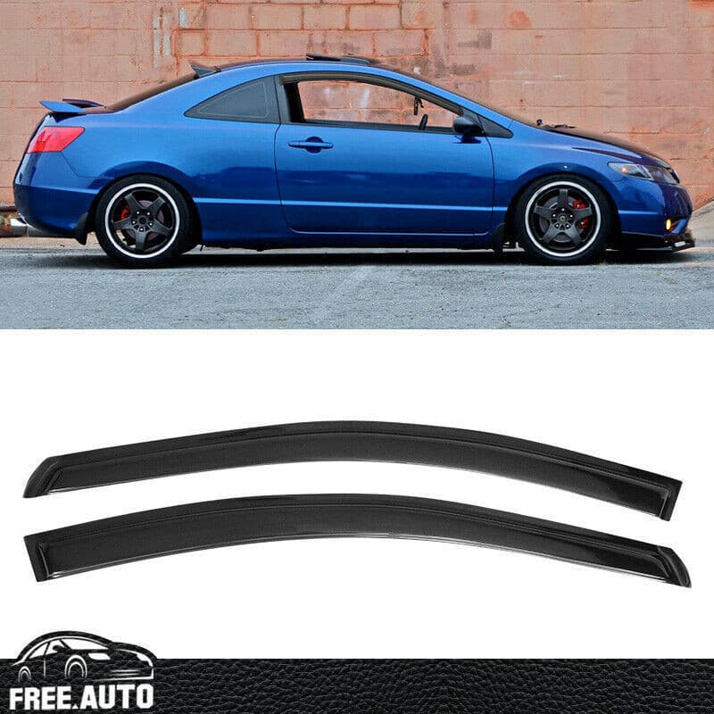 06-11 Civic Coupe FG1 FG2 Viseiras De Janela Defletor De Chuva 2 Unidades