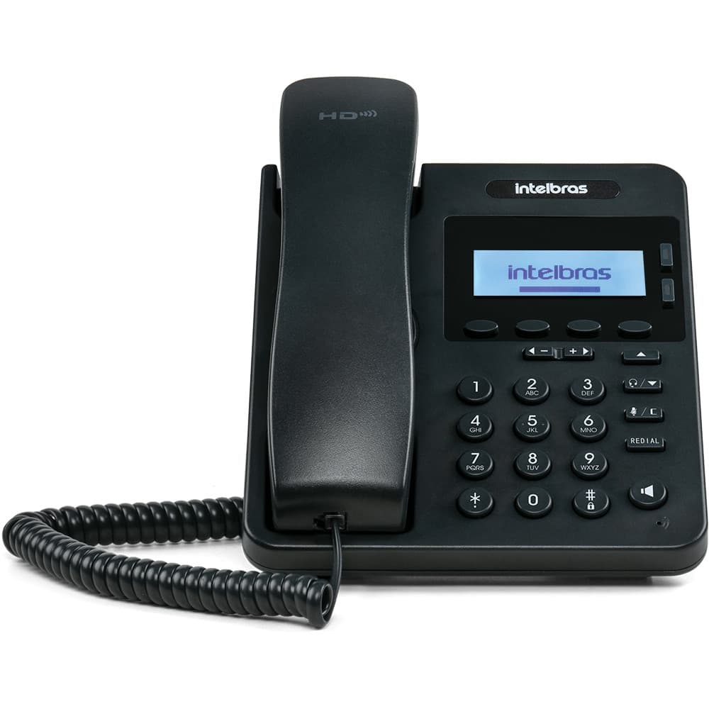 Telefone com Tecnologia IP e Qualidade HD IP S3002 Preto Intelbras 