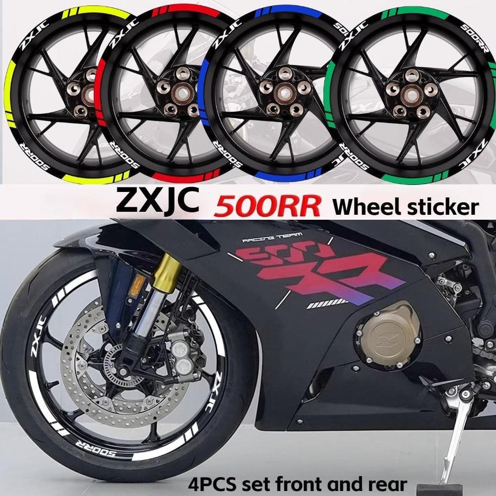 Para ZXJC 500RR, Adesivos de Vinil Impermeáveis para Aros de Roda de Motocicleta, Acessórios Modificados para Motociclet