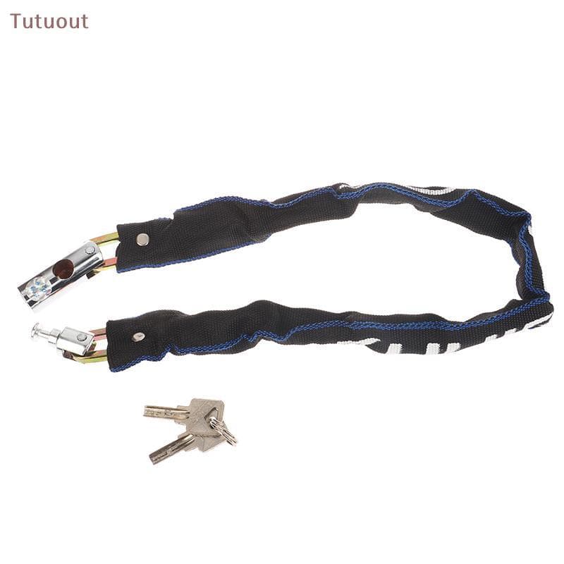 TUTU Corrente De Bicicleta Lo Segurança Resistente 60CM Metal Anti-Roubo Mountain Bike Estrada Motocicleta Scooter Padlo