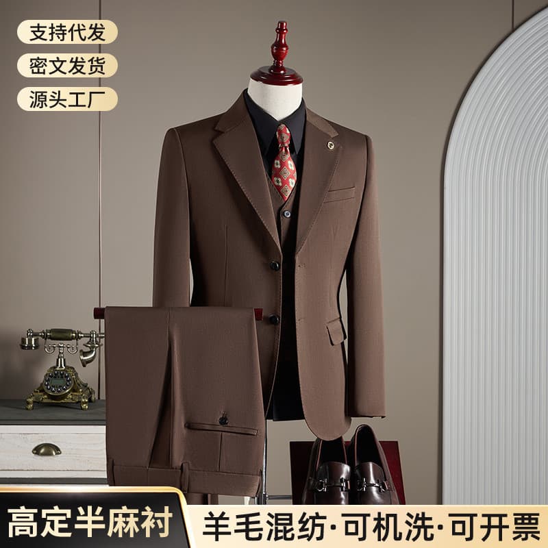 Terno de lã de alta qualidade terno masculino negócios Plus Size terno noivo casamento padrinhos terno vestido Formal po