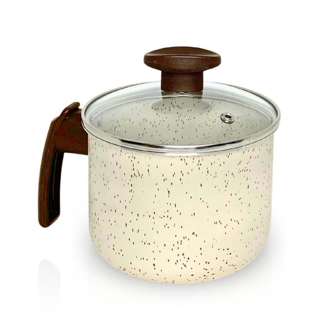 Fervedor Canecão 14 Leiteira antiaderente com Tampa de Vidro