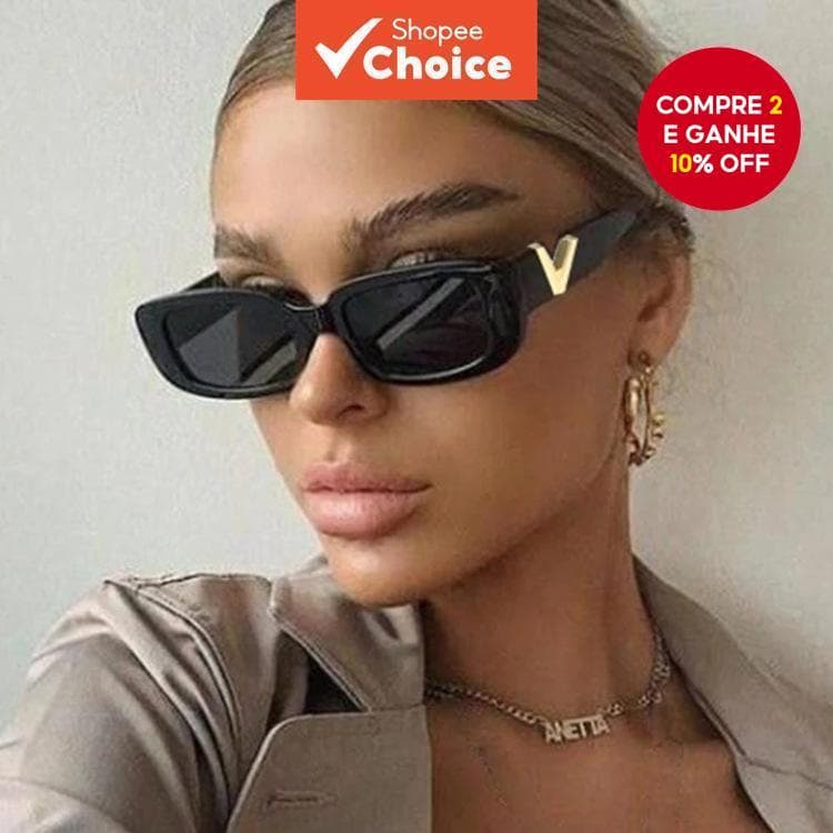 Óculos De Sol Pequenos Quadrados Modernos Do Quadro V Para A Proteção UV Das Mulheres
