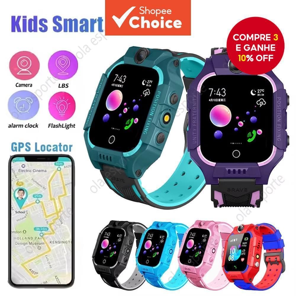 Novo 4G Crianças Smartwatch Relógio Inteligente Cartão Sim Chamada Câmera HD Localização GPS SOS À Prova Dwaterproof Águ