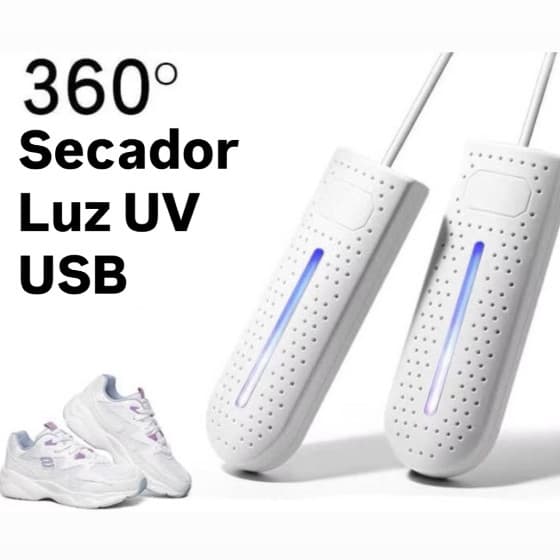 Secador De Calçado Tênis Meia Aquece 360 Graus USB Reduz Odor Uv TV-629