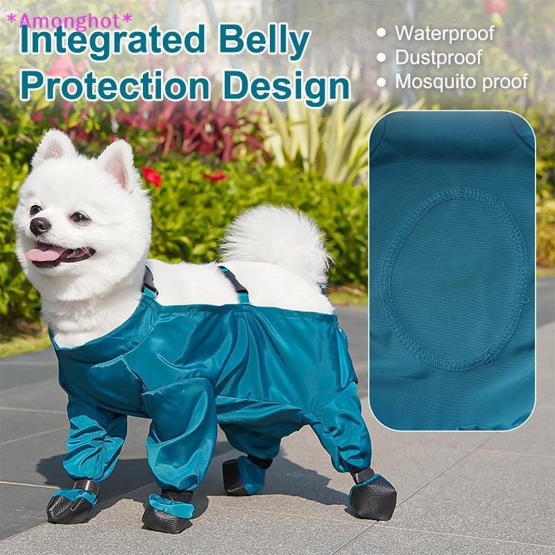 Entrehot > Pet Out Envoltório Barriga Com Pernas Calças À Prova De Poeira Andando Cães Roupas Sujeira Chuva Para Suprime