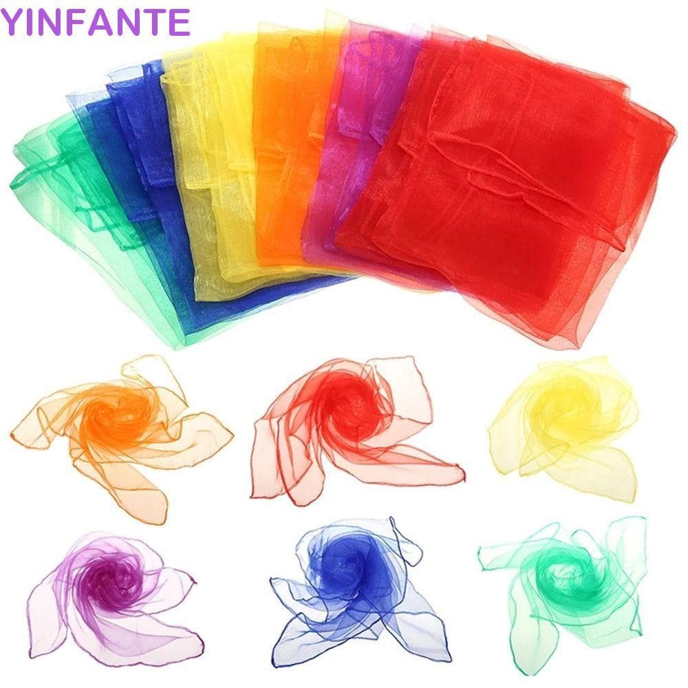 YINFANTEWN Lenços De Ginástica Meninos Meninas Para Crianças Dança 6 Cores Doces Colorido Toalha