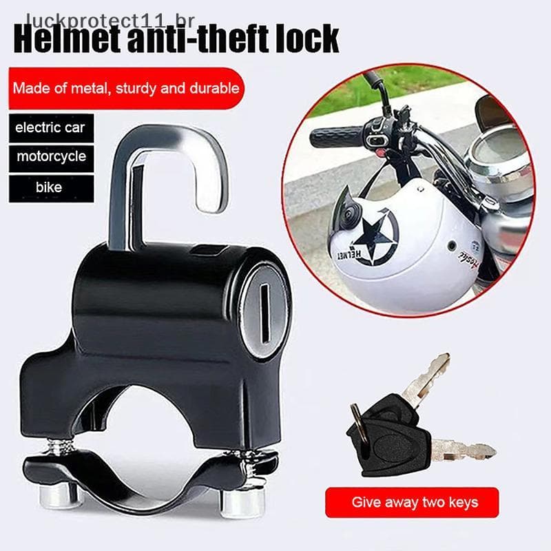LTBR Capacete Universal Para Bicicleta Elétrica Lo Anti-Roubo Metal Gancho Fixo ~