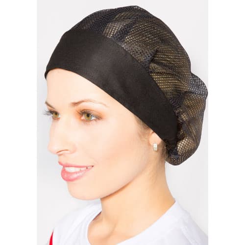 TOUCA TULE PRETA COM ABA UNISSEX TOUCA REDE COZINHA ATENDIMENTO